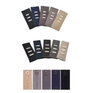 5Pcs Elastic Waist Button Extenders No Sew for Pants Trousers Waist Adjustment